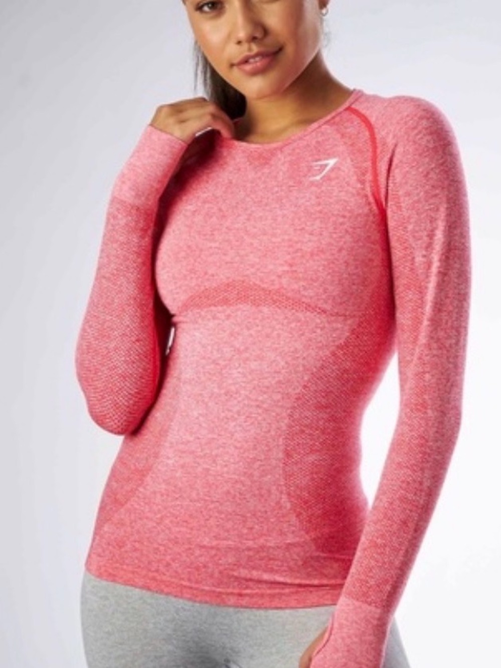 Gymshark Women’s Seamless Long Sleeve Top - Coral Pink